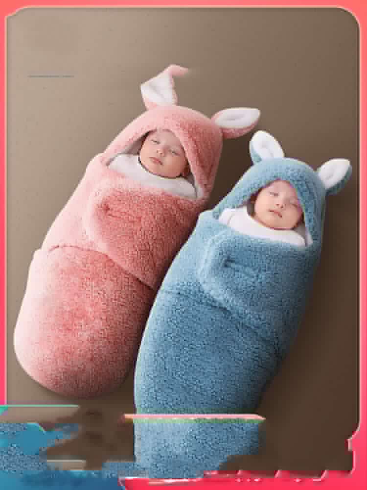 image-Baby's Anti-shock Wrapped In Sleeping Bag Swaddled By Baby