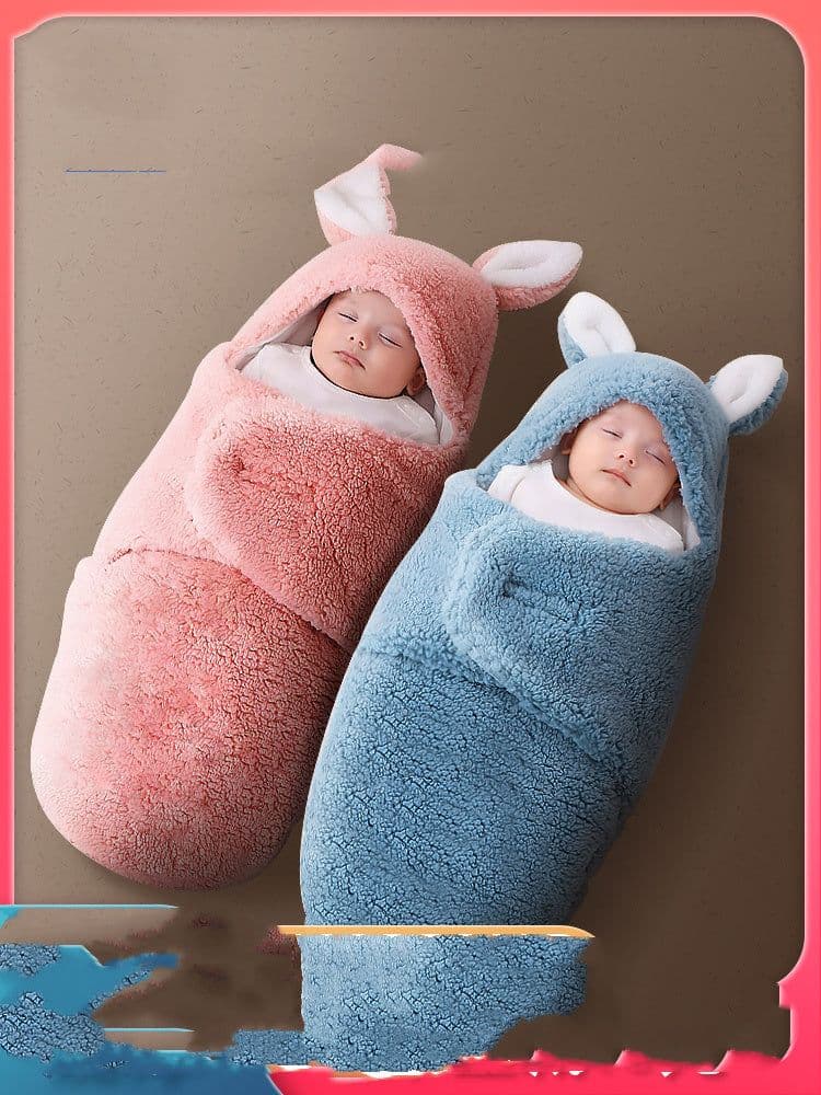 image-Baby's Anti-shock Wrapped In Sleeping Bag Swaddled By Baby