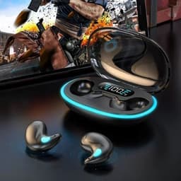 image-Mini Invisible Sleep Wireless Earphone Bluetooth 5.0 Hidden Earbuds IPX5 Waterproof Noise Cancelling Touch Control Headphone X55