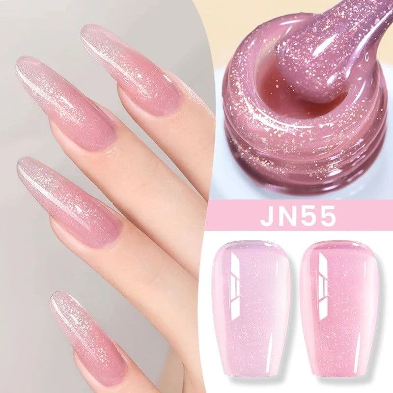 image-BORN PRETTY Milky White Jelly Nude Gel Nail Polish 10ml White Translucent Soak Off Gel Vernis Semi Permanent Need UV Light Cure