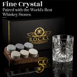 image-Whiskey Stones & Crystal Glass Gift Set - Soleil Tumbler (11.7oz)