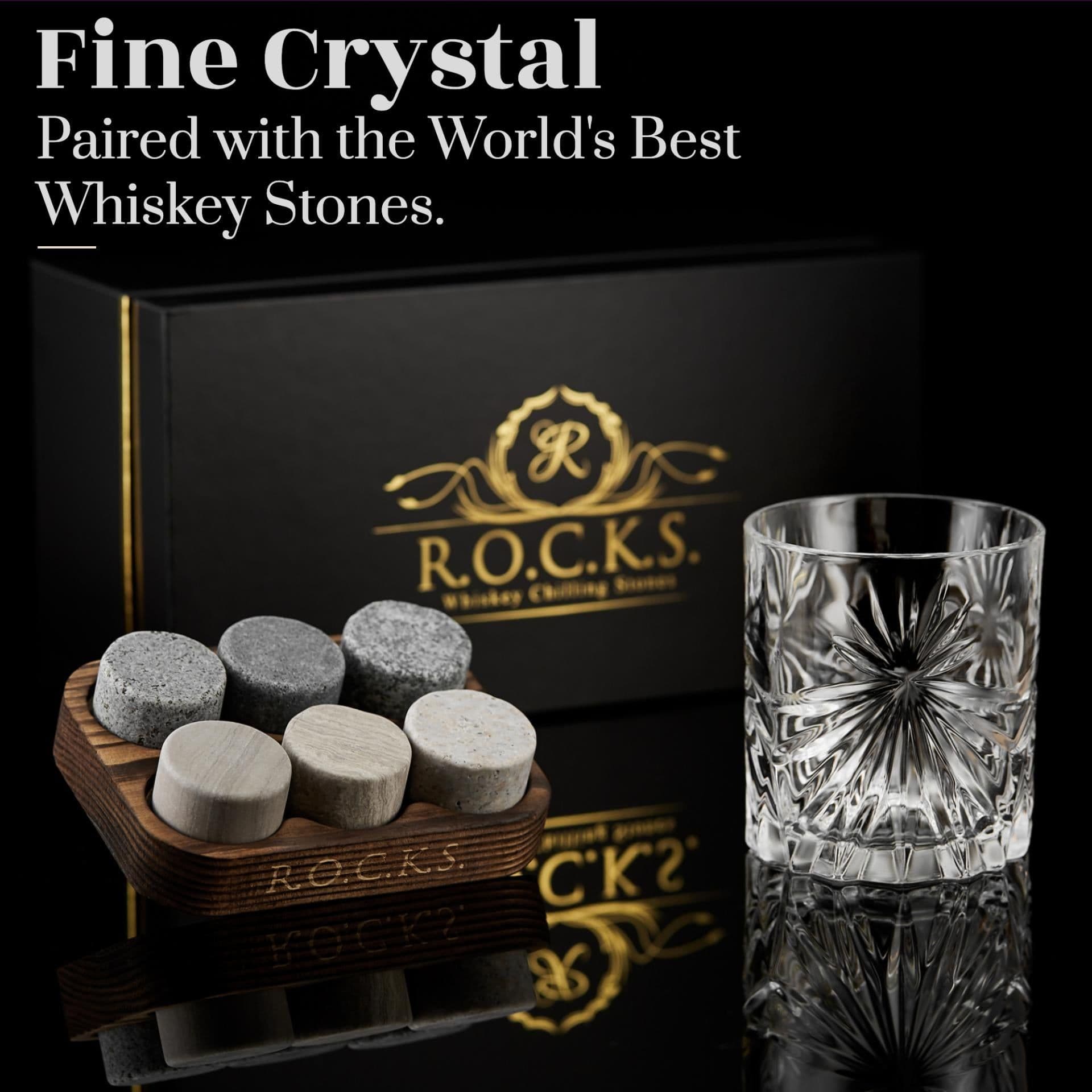 image-Whiskey Stones & Crystal Glass Gift Set - Soleil Tumbler (11.7oz)
