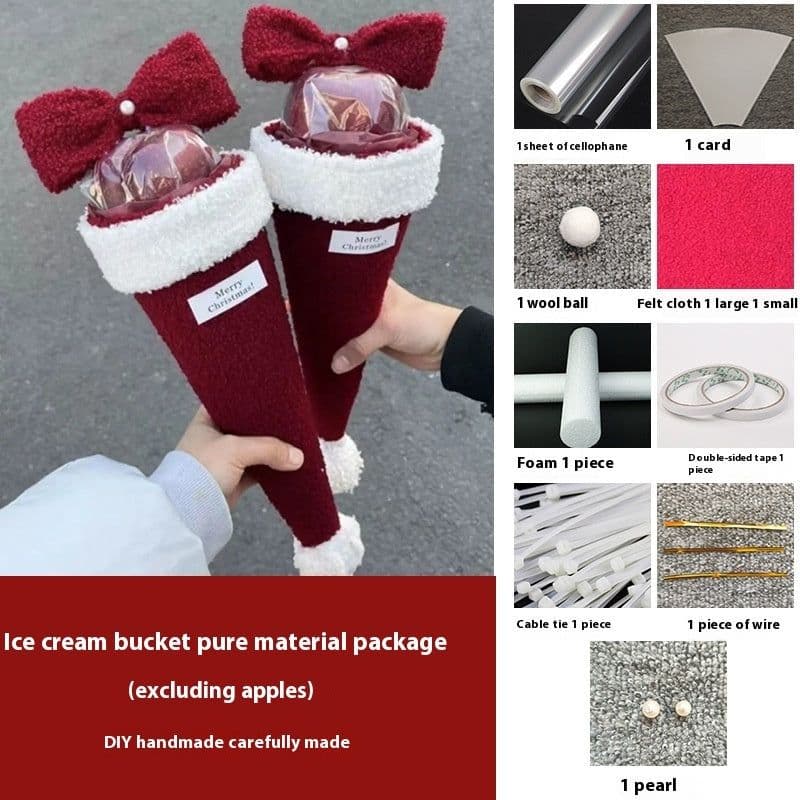image-Christmas Gift Christmas Eve Single Bow Christmas Eve Fruit Bouquet