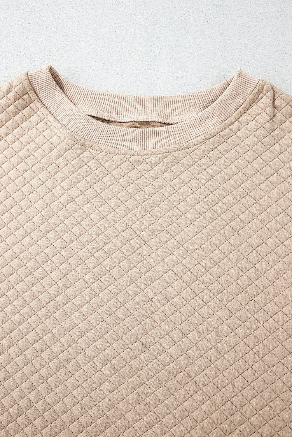image-Parchment Quilted Long Sleeve Top & Shorts Set
