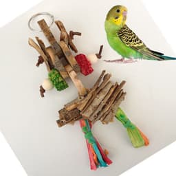 image-Parrot Bird Bite Toy String Relieving Stuffy Decorative Color Pendant