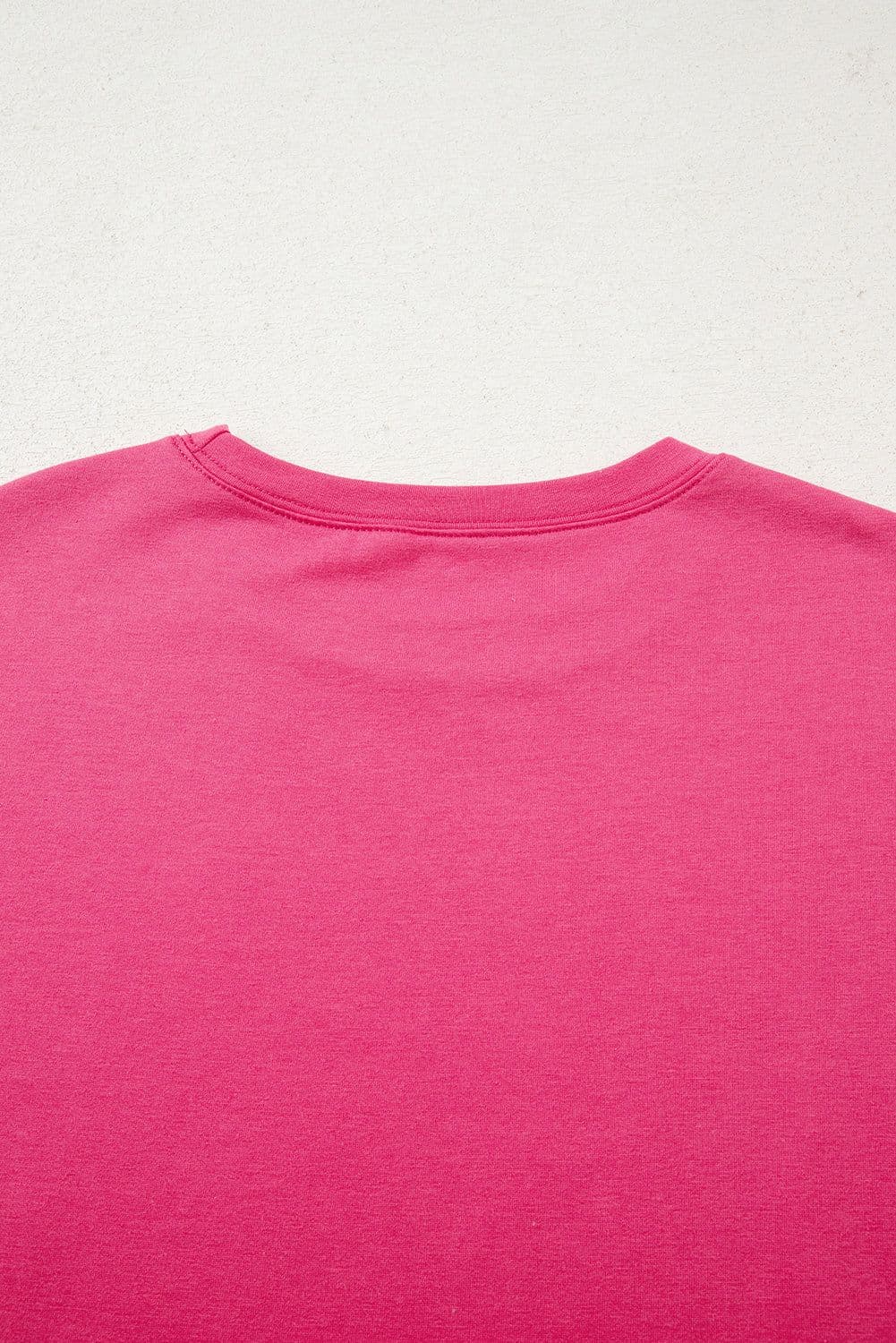 image-Floral Patchwork Round Neck Casual Top - Strawberry Pink