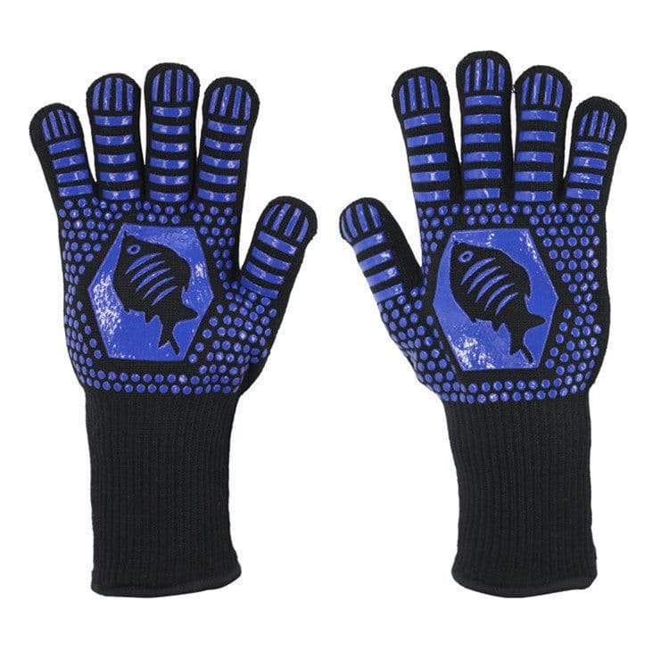 image-Spot Heat Insulation Barbecue Kitchen Baking Thick And High Temperature Resistant Oven Anti-scald Microwave Oven Gloves