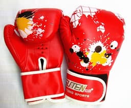image-Splash Ink Map Large Sanda Gauntlets Boxing Gloves