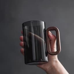 image-Household Borosilicate Glass Smoky Gray Water Cup