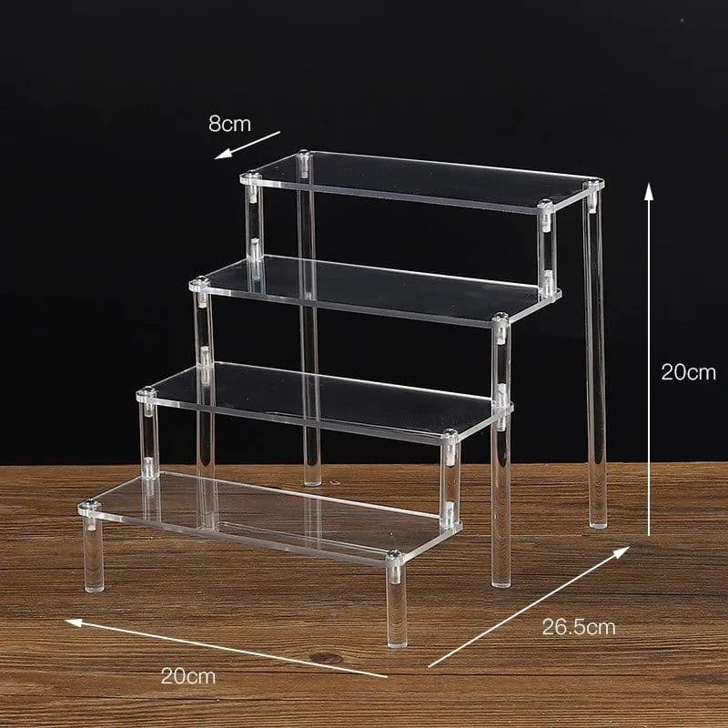 image-Acrylic Display stand for Amiibo Funko POP Figures,Cupcake Cosmetic Nail Polish Clay Figurine Jewelry for Display Stand Riser