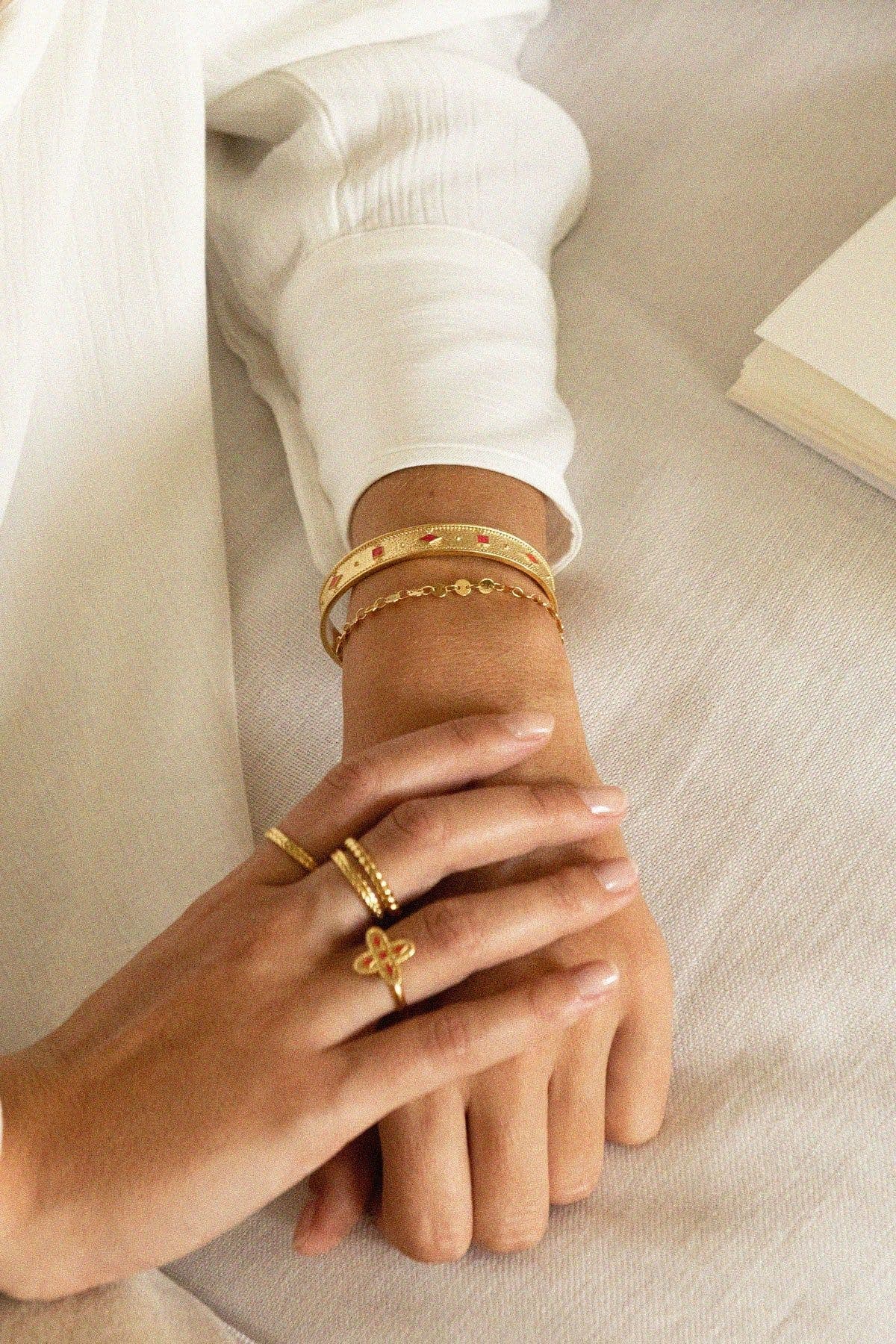 image-Bracelet Adriana rouge tangerine
