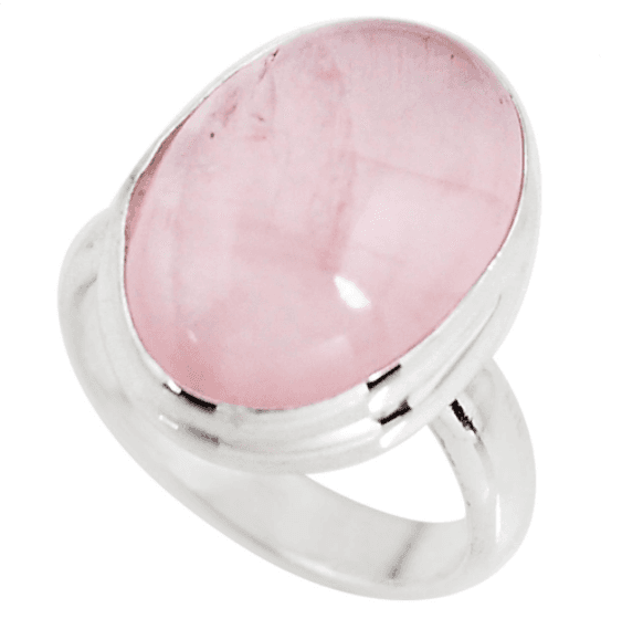 image-Bague Force de l’Amour en Quartz Rose et Argent 925