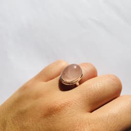 image-Bague Force de l’Amour en Quartz Rose et Argent 925