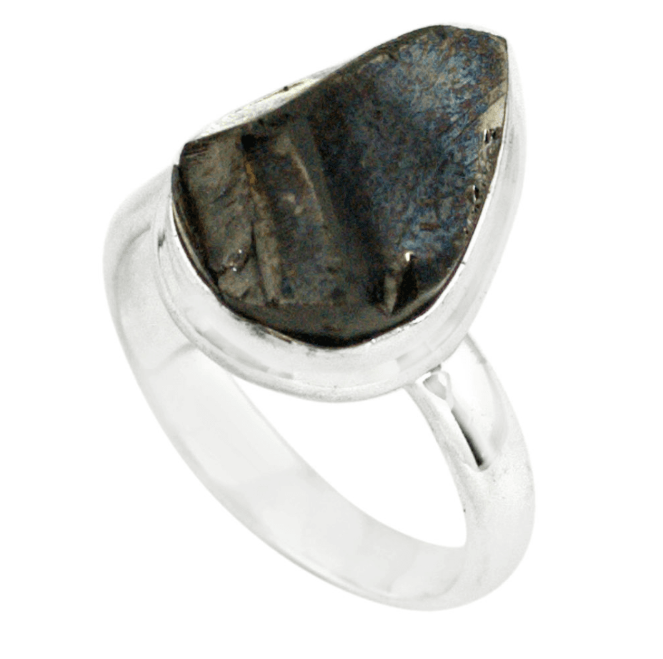 image-Bague "Champ d'énergie protectrice" en Shungite et Argent 925