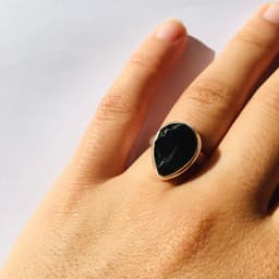 image-Bague "Champ d'énergie protectrice" en Shungite et Argent 925