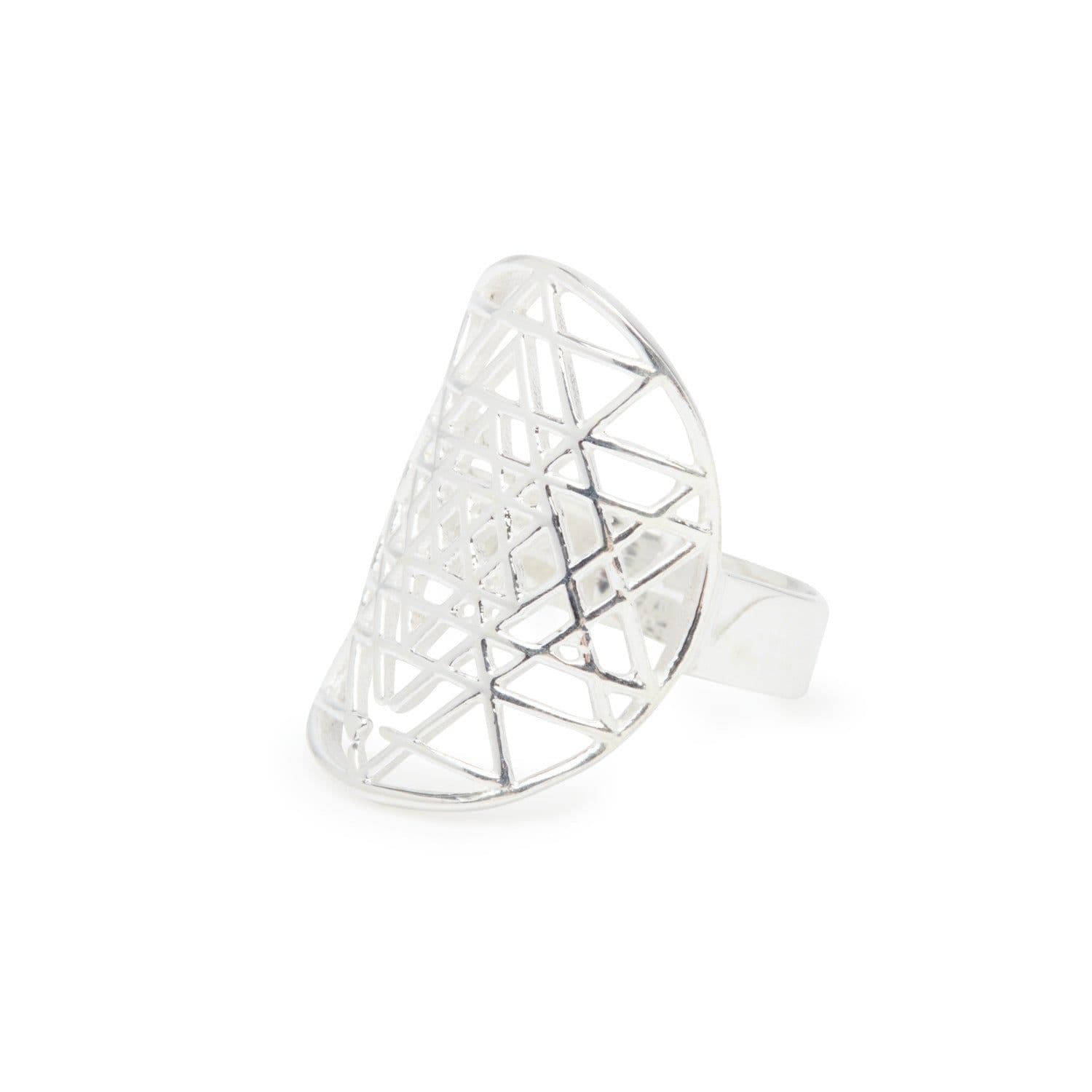 image-Bague Sri Yantra en Argent 925 ou Or Jaune