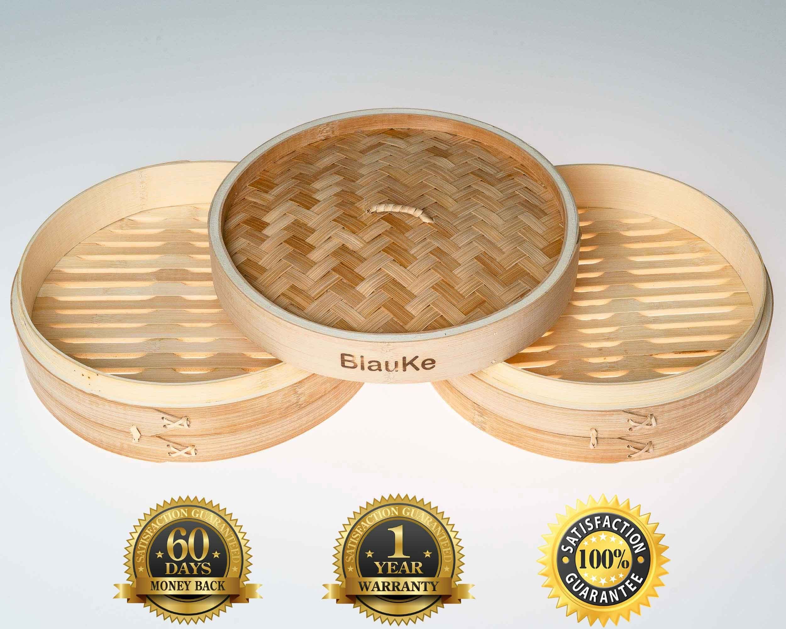 image-2-Tier Bamboo Steamer 10" - Complete Set