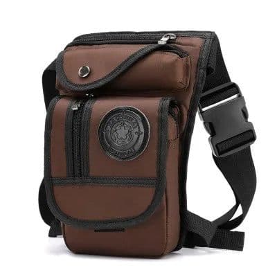 image-High Quality Men's Canvas Drop Leg Bag Military Motorcycle Multi-purpose Messenger Shoulder Bags Belt Hip Bum Waist Fanny Pack
