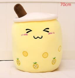 image-Cute Fruit Drink Plush Stuffed Soft Strawberry Milk Tea Plush Boba Tea Cup Toy Bubble Tea Pillow Cushion Kids Gift