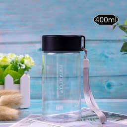 image-Mini Plastic Cup Water Cup Cute Portable Accompanying Cup With Rope