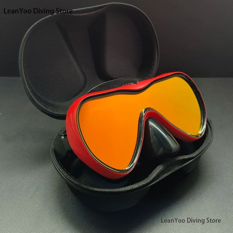 image-New Water Sports Adult Scuba Swimming Mask with Mirror Coating Lens UV Protection Mask Diving For Man Women