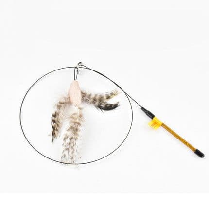 image-Tian Tian Cat Funny Cat Stick Cat Toy Bird Feather Wire
