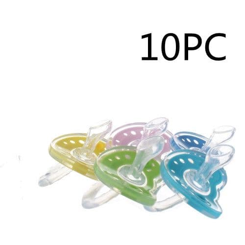 image-Baby Products Full Silica Gel Pacifier Two-color Liquid Silicone Sleep Comfort Baby Pacifier Baby