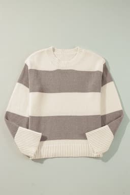 image-Jet Stream Colorblock Loose Pullover Sweater