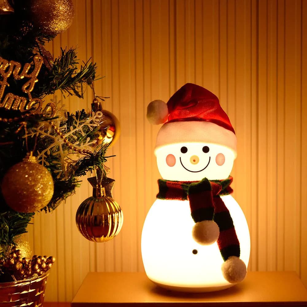 image-Christmas Snowman Music Night Light Rechargeable Portable