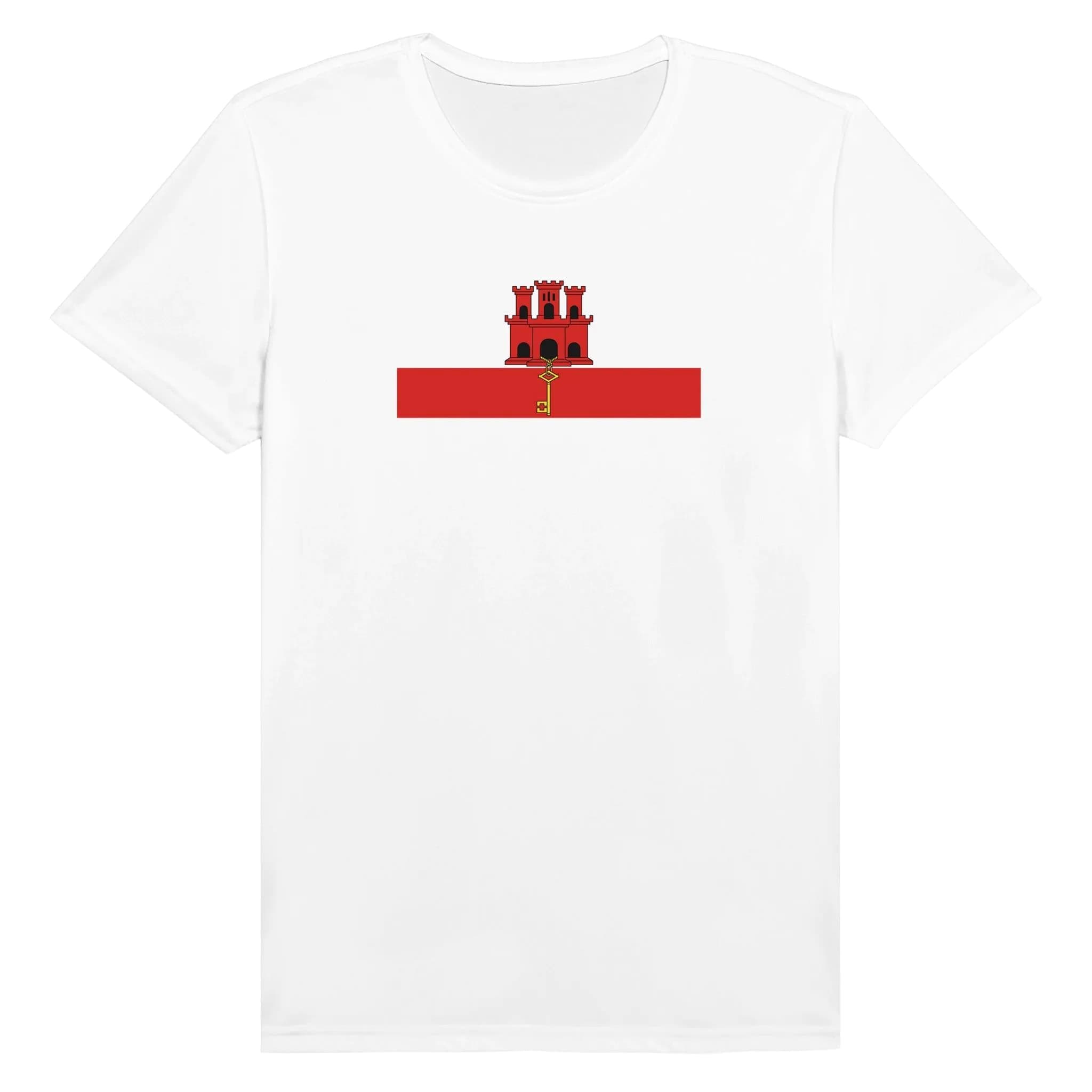 image-Drapeau de Gibraltar - T-shirt unisexe performance ras du cou
