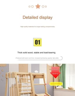 image-Solid Wood Kids' Climbing and Sliding Playset