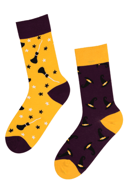 image-HOCUS POCUS Halloween socks with brooms and witch hats