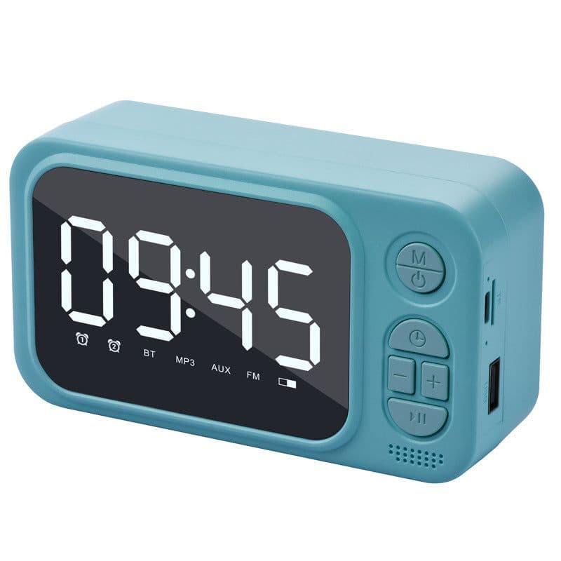 image-Alarm Clock Bluetooth Speaker Outdoor Portable Wireless