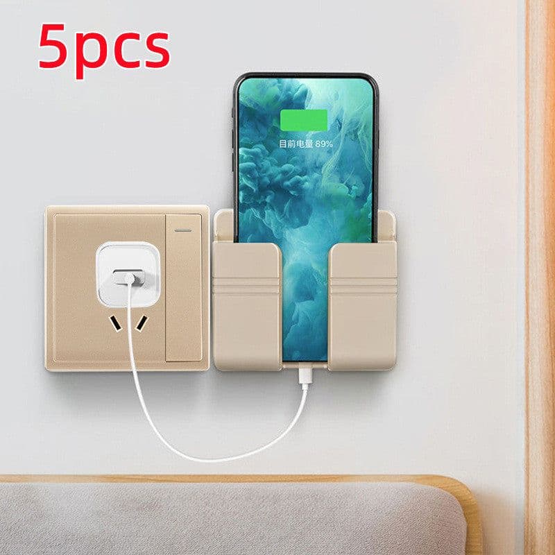 image-Mobile Phone Charging Storage Rack Punch-free Sticky Storage Box