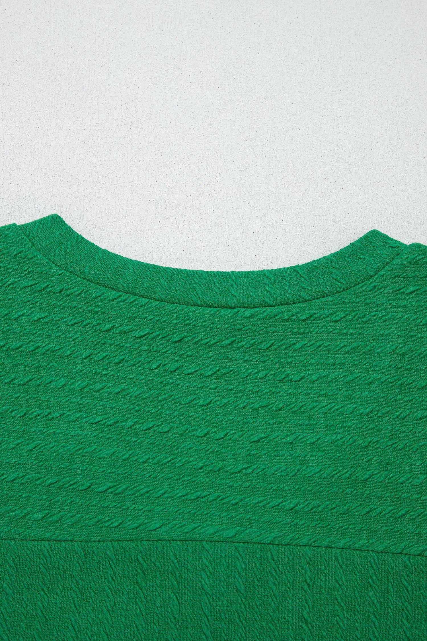 image-Beige Twisted Knit V Neck T Shirt