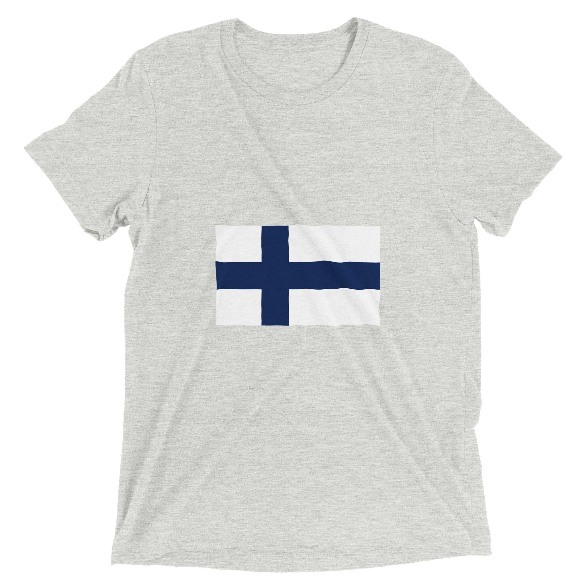 image-Drapeau de la Finlande - T-shirt unisexe triblend-ras du cou