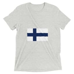 image-Drapeau de la Finlande - T-shirt unisexe triblend-ras du cou