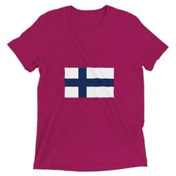 image-Drapeau de la Finlande - T-shirt unisexe triblend-ras du cou