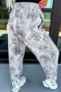 image-Gray Camo Jogger Pants Drawstring Elastic Waist