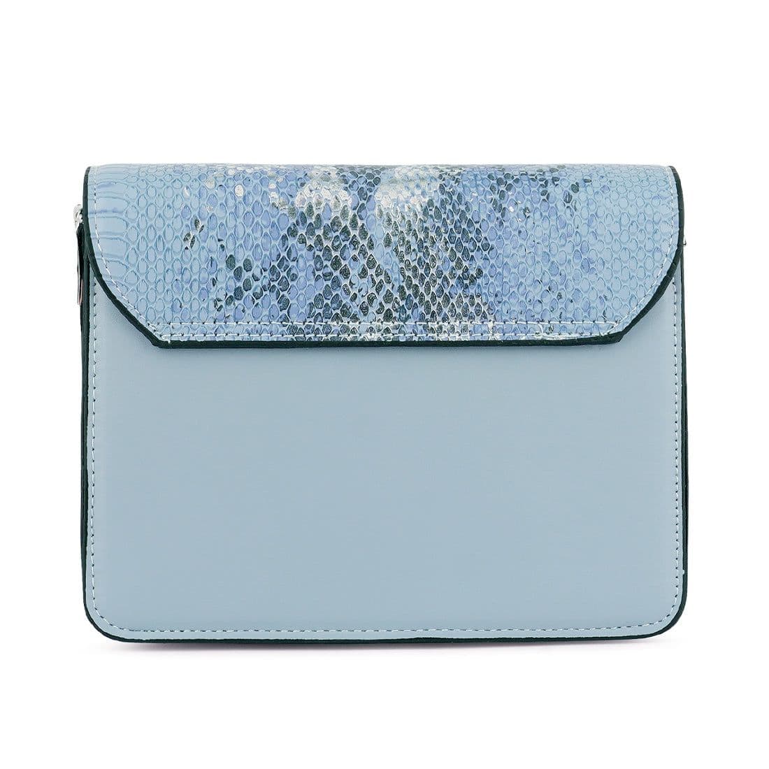 image-Blue Reptile Print Sling Bag