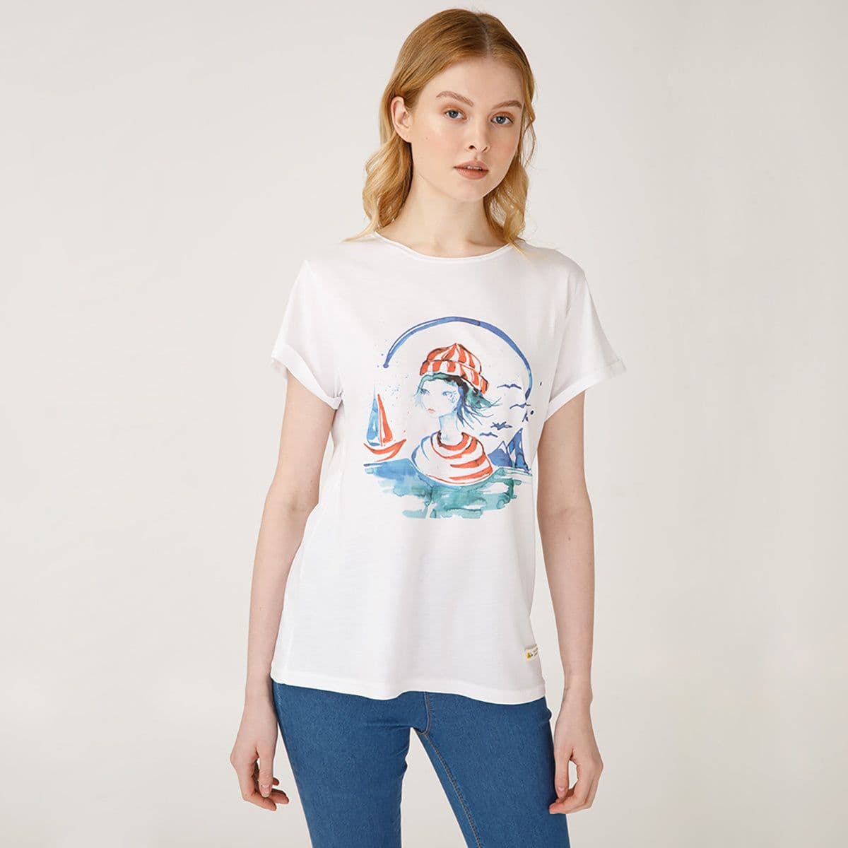 image-Anemoss Marine Collection Sailor Girl Damen T-Shirt, S
