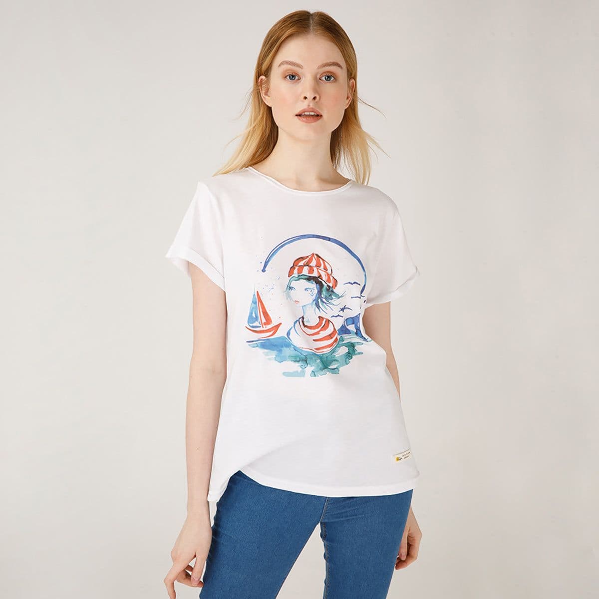 image-Anemoss Marine Collection Sailor Girl Damen T-Shirt, S