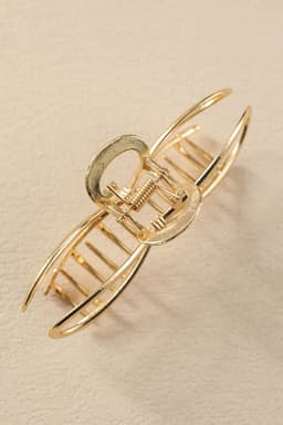 image-Gold Bowknot Shape Claw Clip