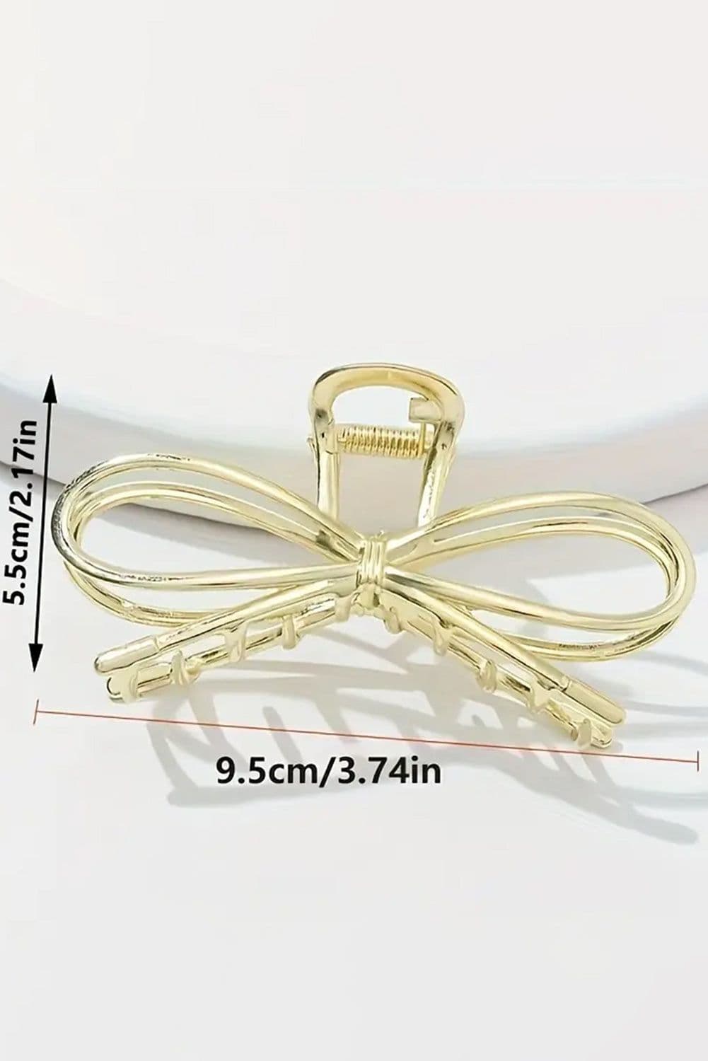 image-Gold Bowknot Shape Claw Clip