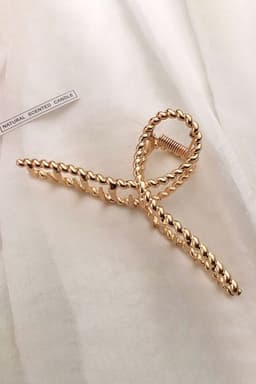image-Gold Twist Large Alloy Hair Clip