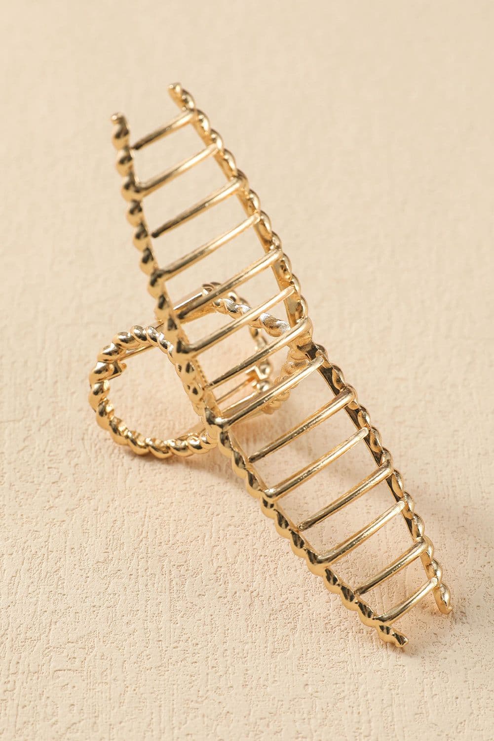 image-Gold Twist Large Alloy Hair Clip