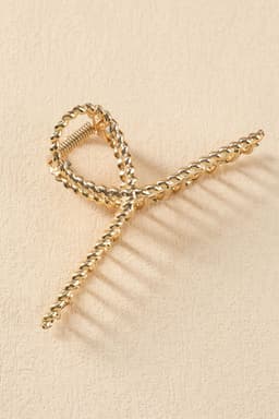 image-Gold Twist Large Alloy Hair Clip
