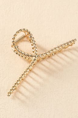 image-Gold Twist Large Alloy Hair Clip