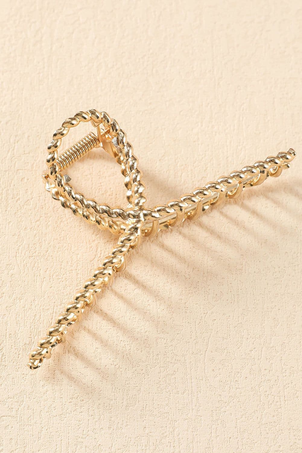 image-Gold Twist Large Alloy Hair Clip