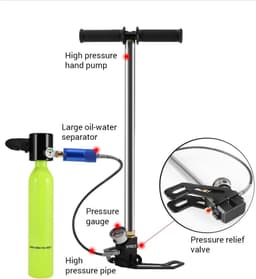 image-TRIMIX Mini Scuba Lung 0.5L Tank Portable Scuba Diving Tank Support Up to 10 Minutes Underwater Breathe Scuba Diving Cylinder